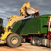 Loading Vehicles at Cobden Farm